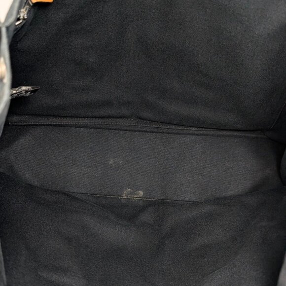 Hermès Black Cotton Canvas Fourre Tout MM Casual Snap Tote Bag Made in France - Picture 7 of 11